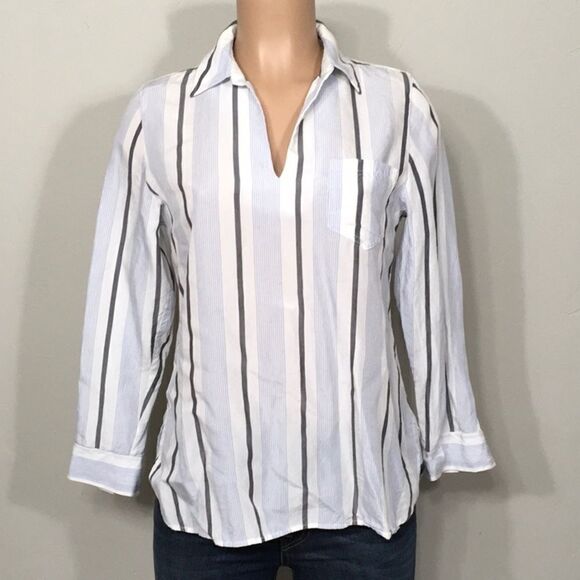Soft Surroundings blue striped top. New - Picture 1 of 4